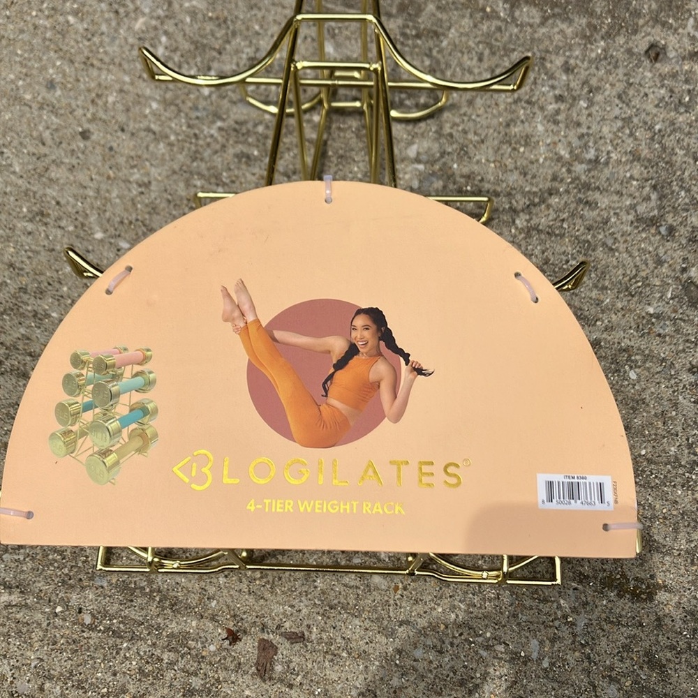 Blogilates Gold 4-Tier Weight Rack